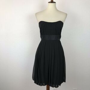 White House Black Market Strapless Pleated Dress